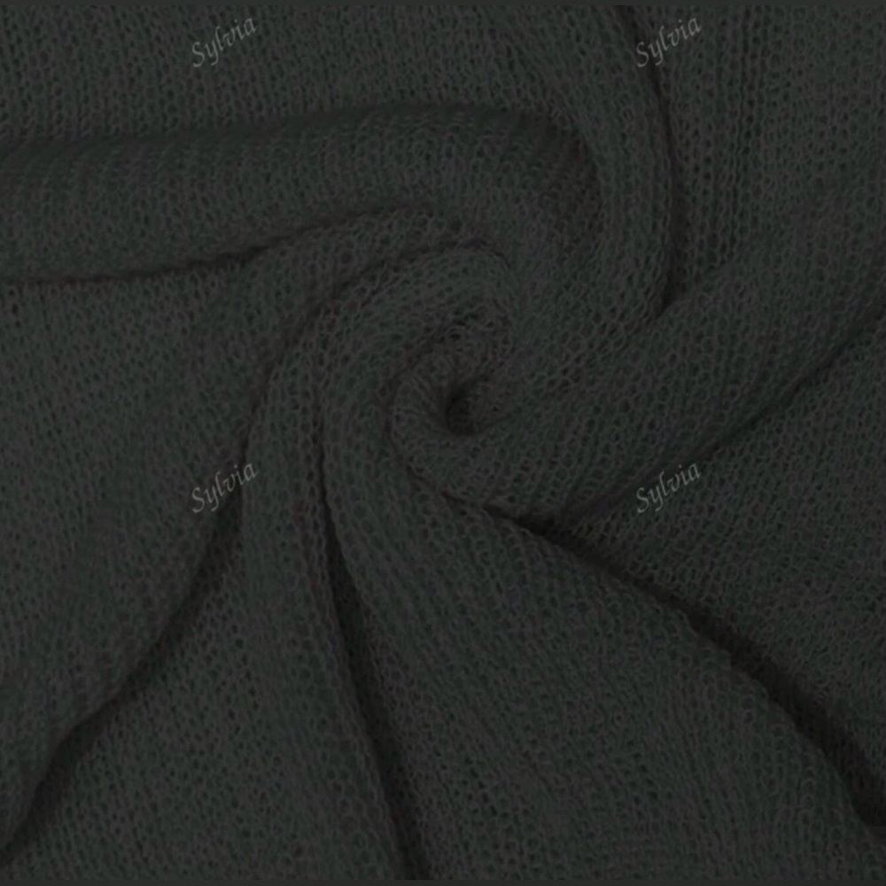 Black Asymmetrical shrug with Knit Fabric - Picture 5 of 7